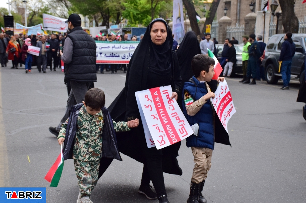 تصاویر/ حضور پرشکوه مردم تبریز در راهپیمایی روز قدس