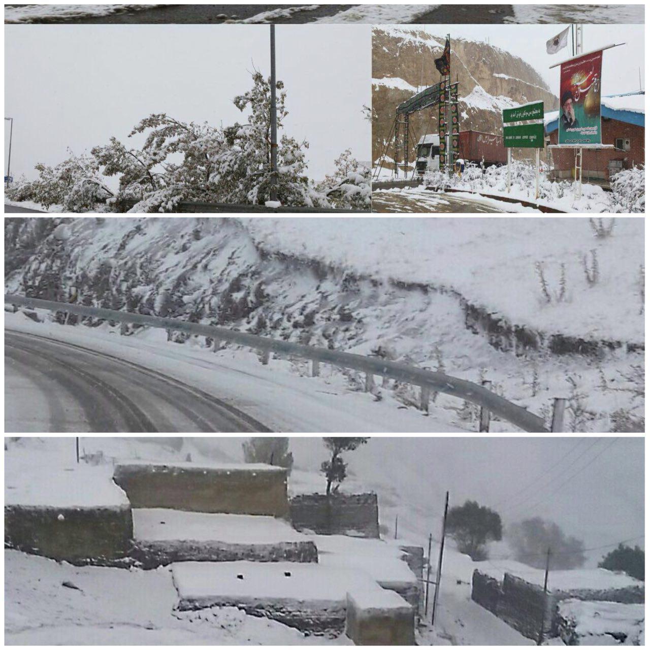 بارش برف در برخی از نقاط استان